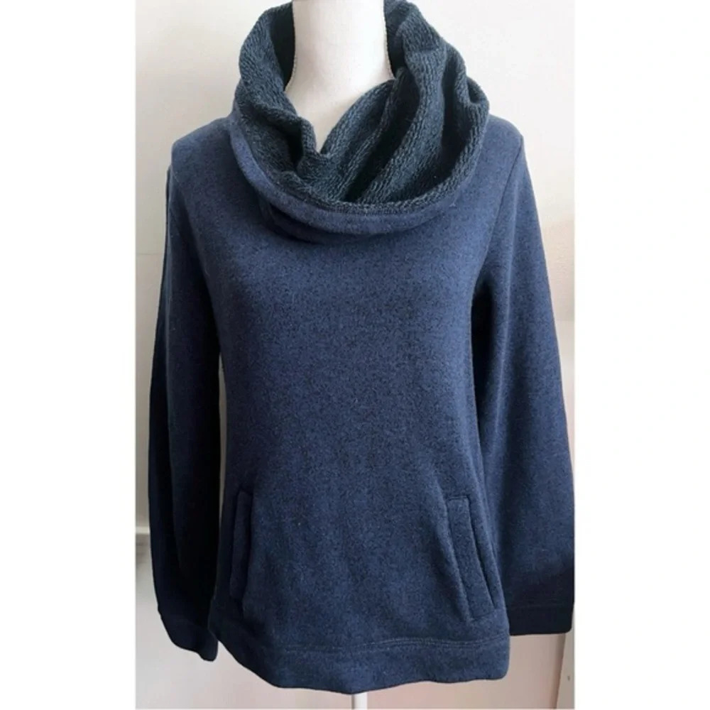 J. Crew • Navy Cowl Neck Knit Pullover Sweater